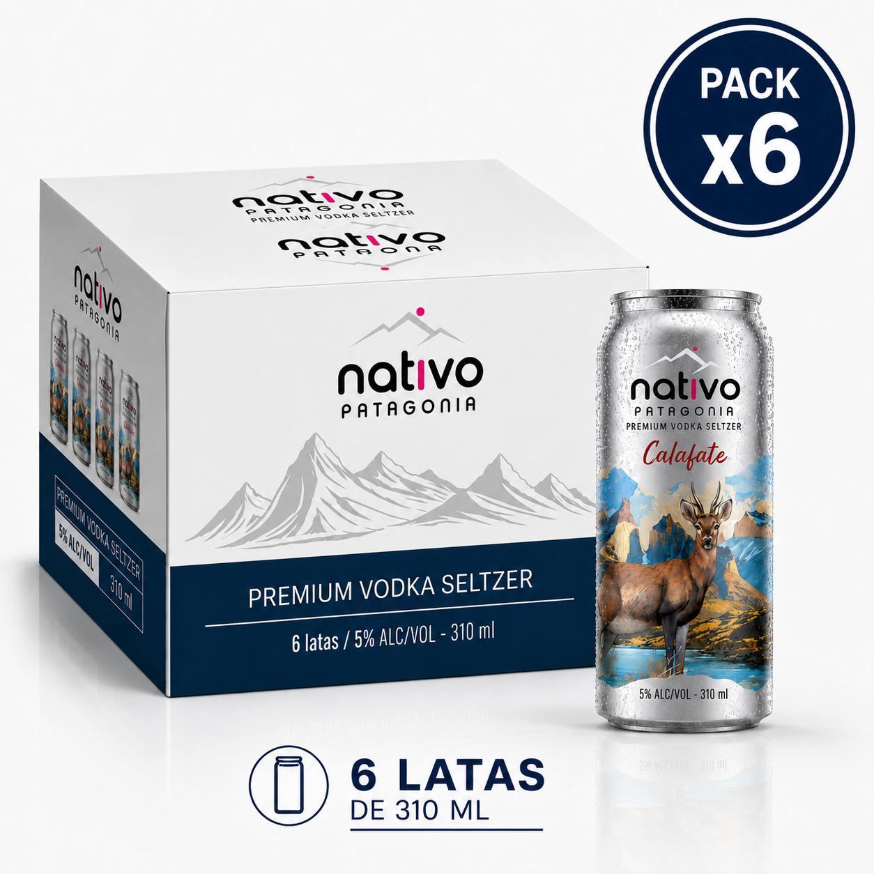 Calafate Vodka Seltzer 6 x 310 ml